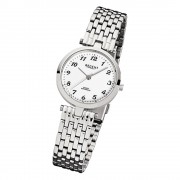 Regent Damen-Armbanduhr F-908 Quarz-Uhr Stahl-Armband silber URF908