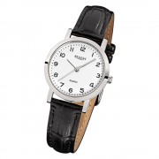 Regent Damen-Armbanduhr F-936 Quarz-Uhr Leder-Armband schwarz URF936