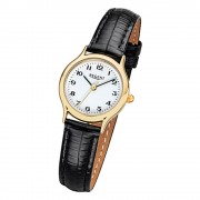 Regent Damen-Armbanduhr F-971 Quarz-Uhr Mini Leder-Armband schwarz URF1415 URF971