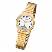 Regent Damen-Armbanduhr 32-FR-208 Funkuhr Edelstahl-Armband gold URFR208