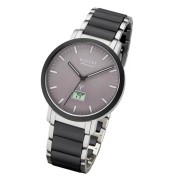 Regent Funkuhr Analog Digital FR-253 Funk-Uhr Metall schwarz silber URFR253