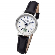 Regent Damen Armbanduhr Analog-Digital Lederarmband schwarz URFR284
