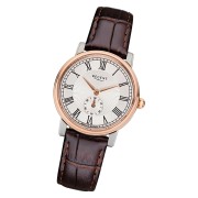 Regent Damen Armbanduhr Analog GM-1606 Quarz-Uhr Leder braun URGM1606