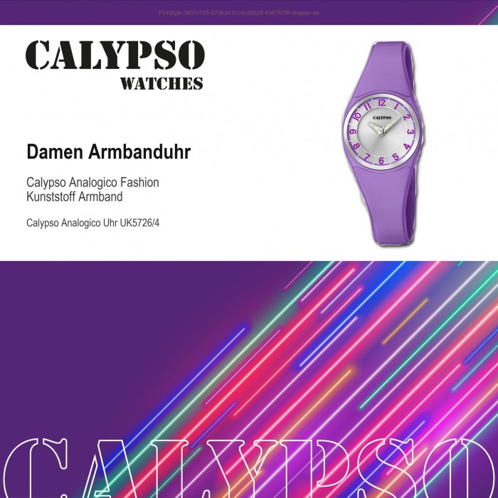 Calypso Armbanduhr Herren PU Quarzuhr Damen K5726/4 lila UK5726/4 Dame/Boy