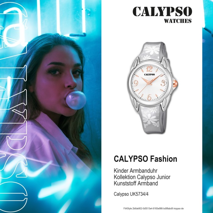 Calypso Kinder Armbanduhr Digital Crush K5736/4 Quarz-Uhr PU lila