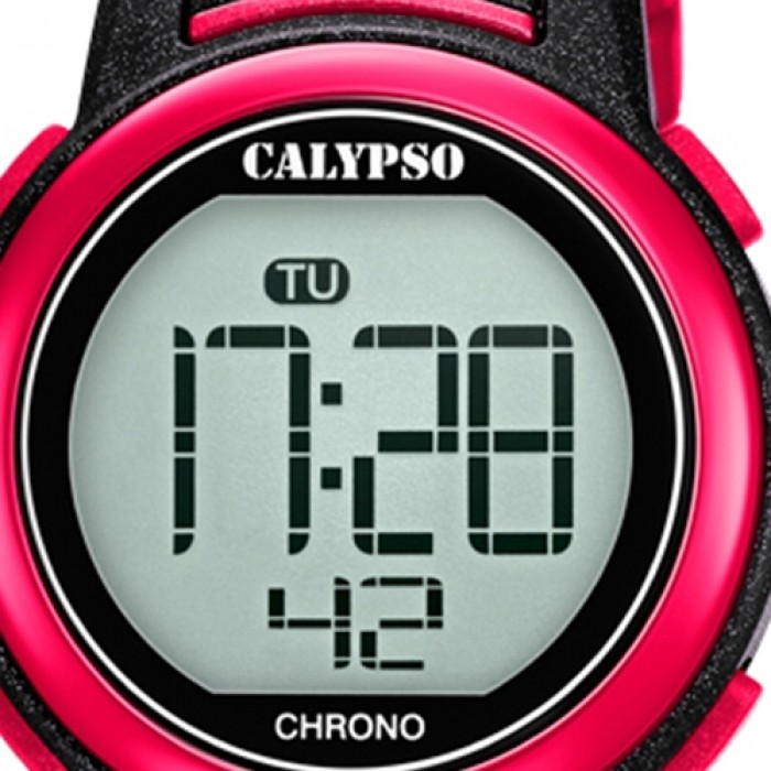 Calypso Kinder Armbanduhr Digital Crush K5736/4 Quarz-Uhr PU lila UK5736/4