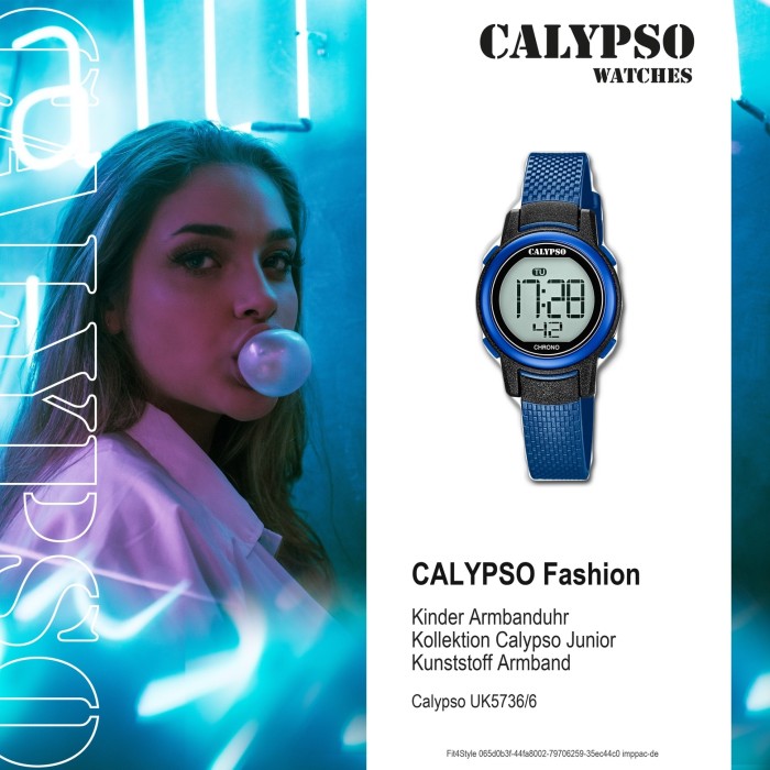 Calypso Kinder Armbanduhr Digital Crush K5736 6 Quarz Uhr PU blau UK5736 6