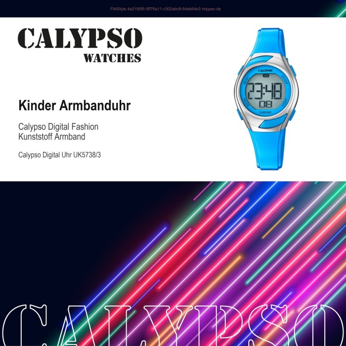 Calypso Kinder Armbanduhr Digital Crush K5738/5 Quarz-Uhr PU grün UK5738/5