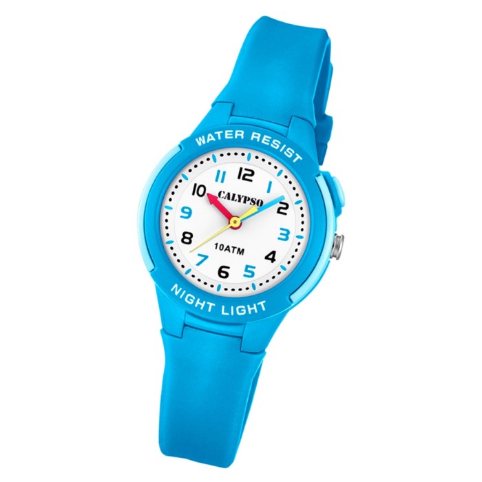 Calypso Kinder Armbanduhr Sweet Time K6069/2 Quarz-Uhr PU hellblau UK6069/2