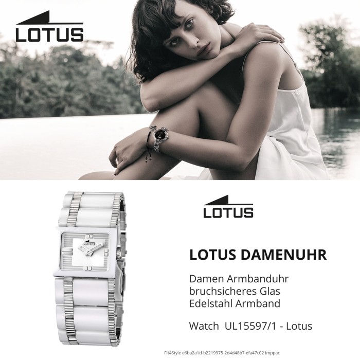 LOTUS Damenuhr weiß Quarzuhr Ceramic Uhren Kollektion UL15597/1