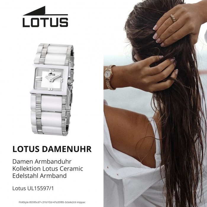 LOTUS Damenuhr weiß Quarzuhr Ceramic Uhren Kollektion UL15597/1