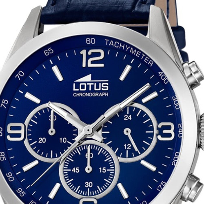 Lotus Herren Armbanduhr Leder blau 18155 4 Quarz Minimalist UL18155 4