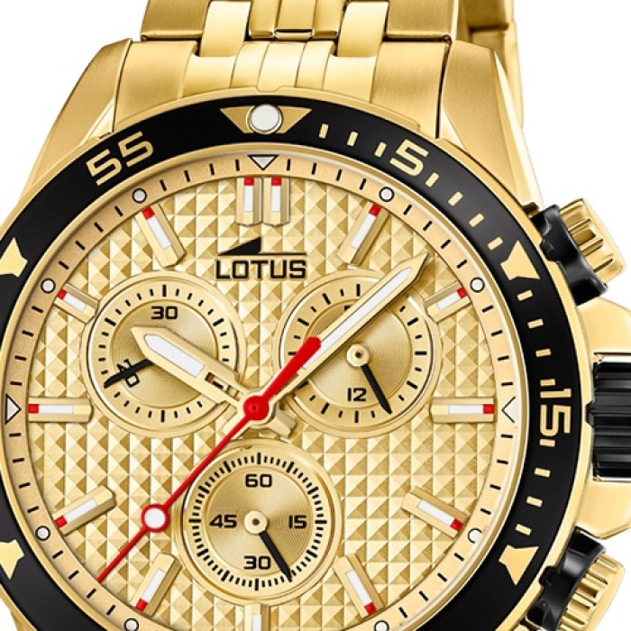 LOTUS Herren Armbanduhr Khrono 18653 1 Quarz Edelstahl gold UL18653 1