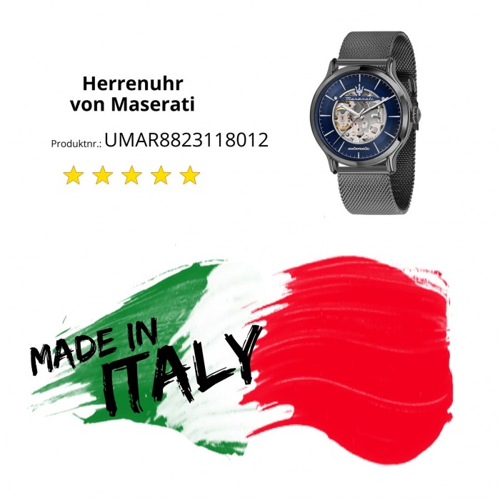 Maserati Herren Armband Epoca Automatik Edelstahl grau UMAR8823118012