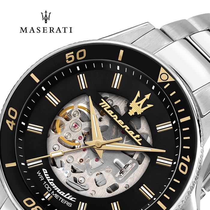 Maserati Herrenuhr Sfida Automatik Edelstahl silber UMAR8823140008