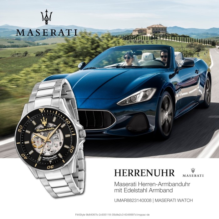 Maserati Herrenuhr Sfida Automatik Edelstahl silber UMAR8823140008