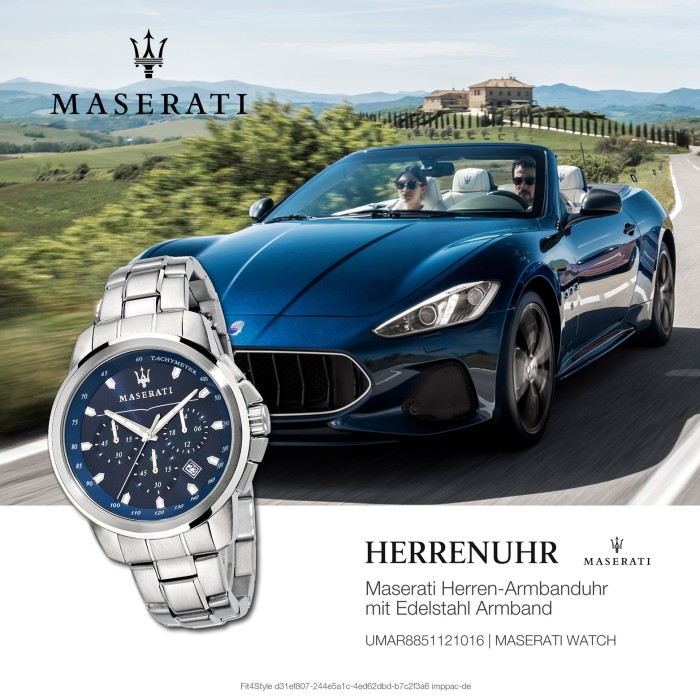 Maserati Herren Armbanduhr SUCCESSO Chrono Edelstahl UMAR8851121016