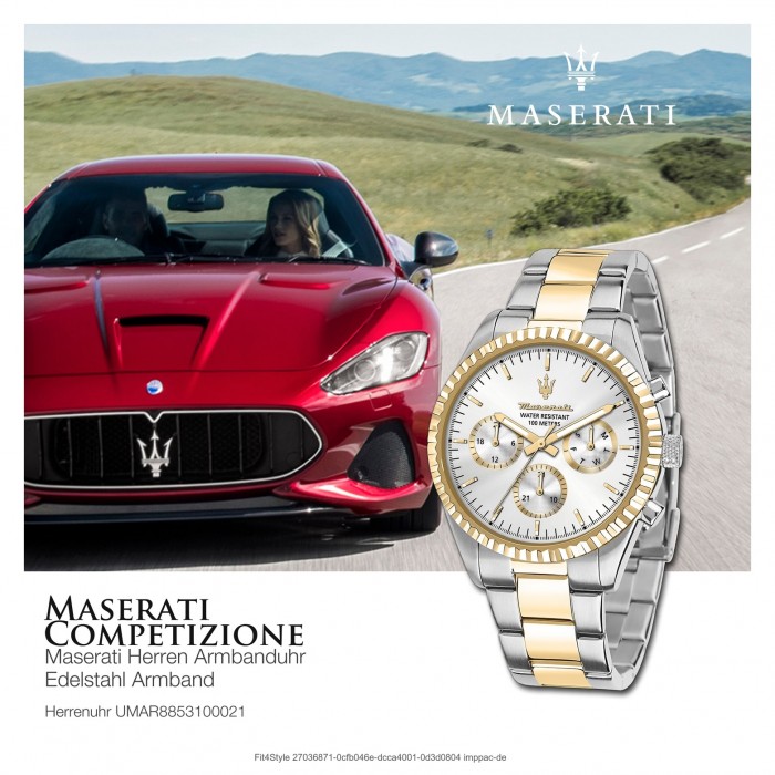 Multifunktion Edelstahl Maserati UMAR8853100021 Herrenuhr COMPETIZIONE