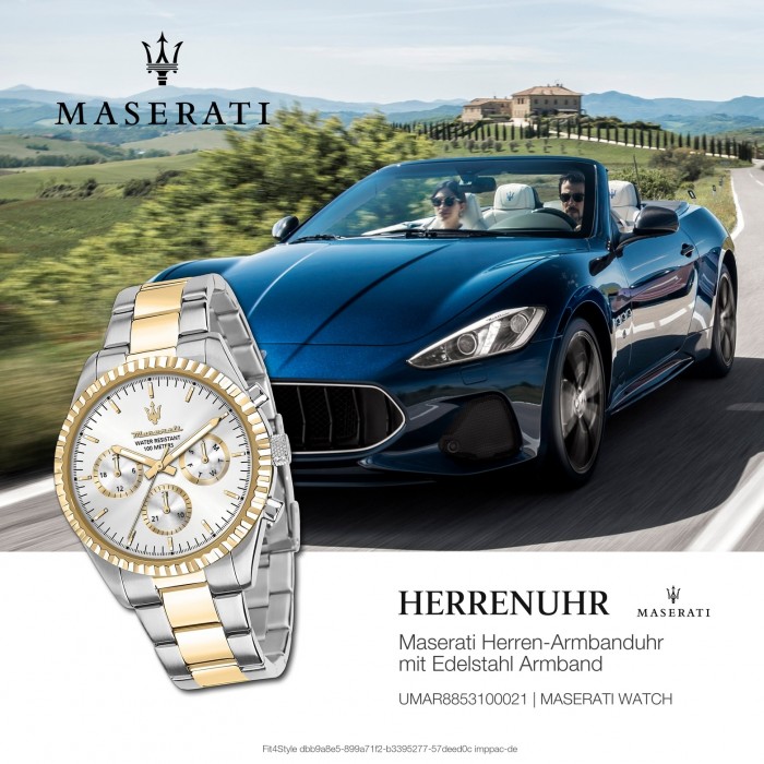 Multifunktion COMPETIZIONE Herrenuhr UMAR8853100021 Maserati Edelstahl