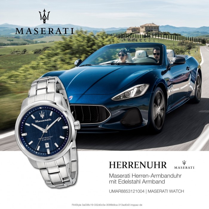 Maserati Herren Armbanduhr SUCCESSO Analog Edelstahl UMAR8853121004