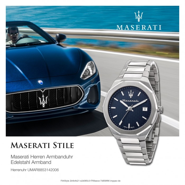 Maserati Herren Armbanduhr STILE Analog Edelstahl UMAR8853142006