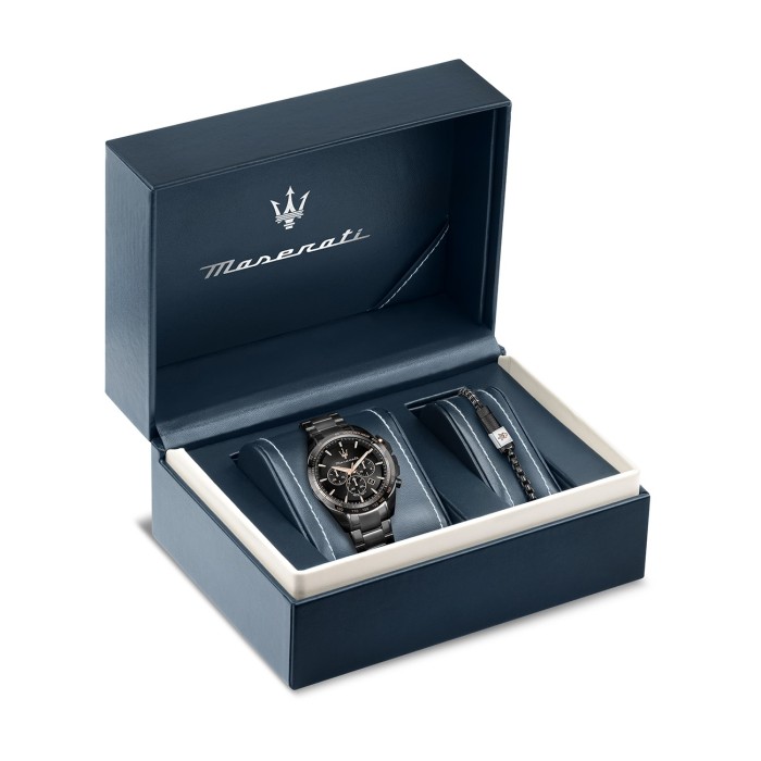 Maserati Herrenuhr Traguardo Chrono Edelstahl schwarz UMAR8873612050