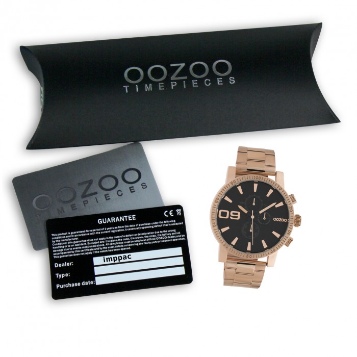 Oozoo Herren Armbanduhr Timepieces C10708 Analog Edelstahl roségold UOC10708