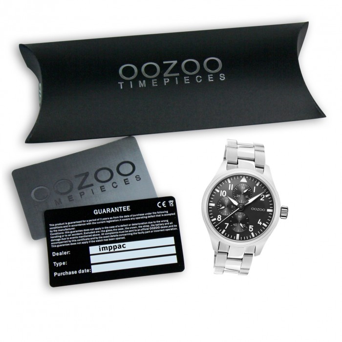 Oozoo UOC10956 C10956 Armbanduhr silber Analog Herren Edelstahl Timepieces
