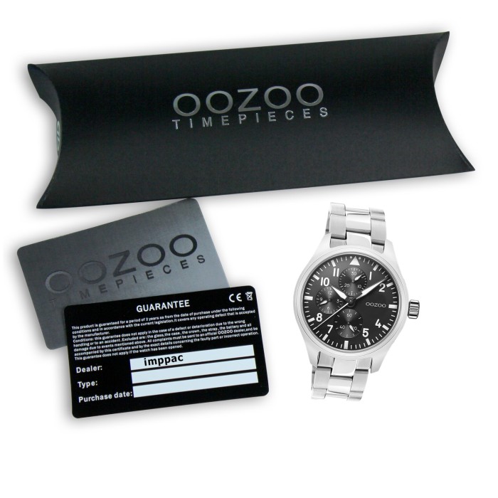 Oozoo Herren Armbanduhr Timepieces C10956 Analog Edelstahl silber UOC10956