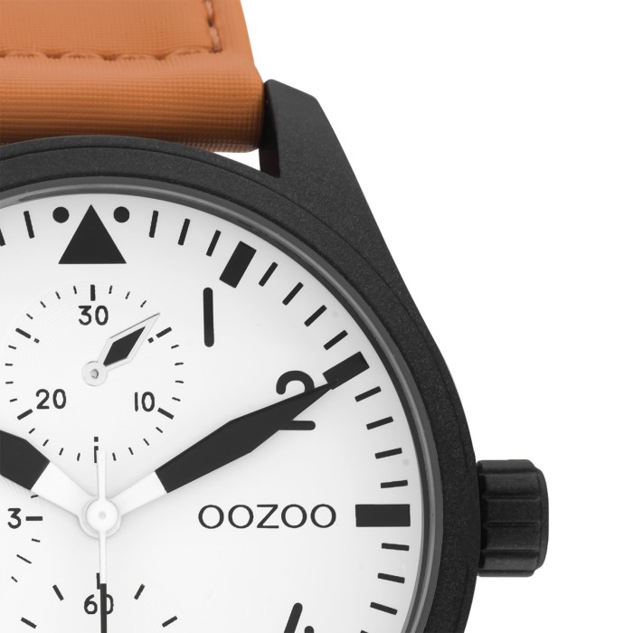 Oozoo Herren Armbanduhr Timepieces C11005 Analog Leder orange UOC11005