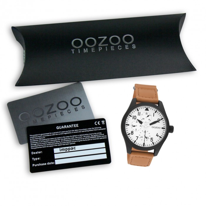 Oozoo Herren Armbanduhr Timepieces C11005 Analog Leder orange UOC11005