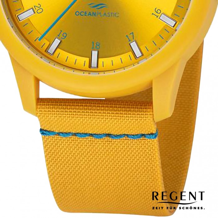 Analog Herren URBA735 Nylonarmband Armbanduhr Regent hellblau gelb