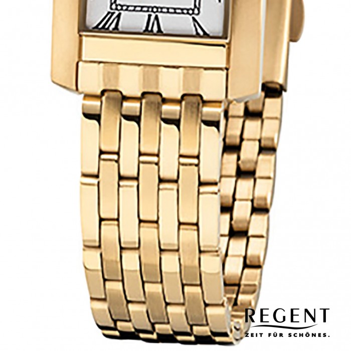 Regent Damen-Armbanduhr 32-F-1051 Quarz-Uhr Edelstahl-Armband gold URF1051